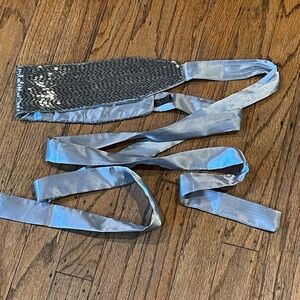Silver Beaded Wrap Belt